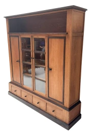 Art Deco Modernist Four-Door Bookcase, 1920s